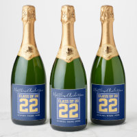 Clase de 2023 Elegante Graduación Real Azul y Oro