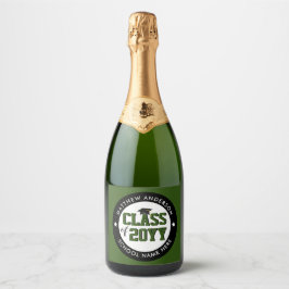 Etiquetas Para Vinos Espumosos Class of 2023 Forest Green Graduation Party