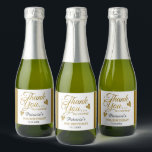 Etiquetas Para Vinos Espumosos Classy Gold 50th Birthday Gracias a Classic Round<br><div class="desc">50 cumpleaños gracias pegatinas en elegante tipografía de oro.</div>