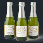 Etiquetas Para Vinos Espumosos Classy Gold 50th Birthday Gracias a Classic Round<br><div class="desc">50 cumpleaños gracias pegatinas en elegante tipografía de oro.</div>