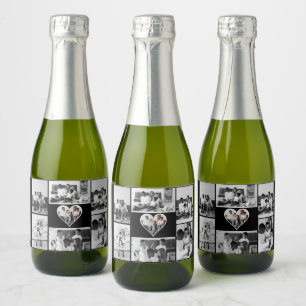 Etiquetas Para Vinos Espumosos Collage de fotos negro y blanco 7