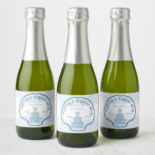 Etiquetas Para Vinos Espumosos Conchas marinas y campanas de boda Despedida de so