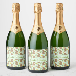 Etiquetas Para Vinos Espumosos Conejo conejo conejo de pascua y Personalizado de