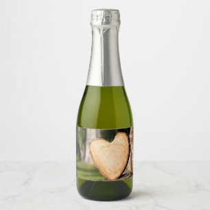 Etiquetas Para Vinos Espumosos corazón de madera