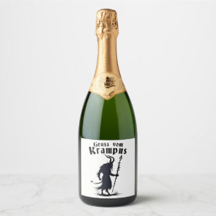 Etiquetas Para Vinos Espumosos Cruss Vom Krampus Navidad Xmas Diablo Espeluznante