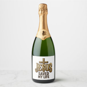 Etiquetas Para Vinos Espumosos Cruz de Jesús Salvó Mi Vida Vintage