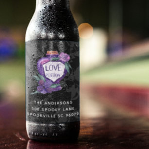 Etiquetas Para Vinos Espumosos Cuidada acuarela Amor Potion Spell Halloween