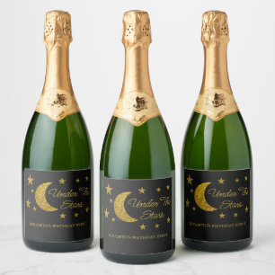 Etiquetas Para Vinos Espumosos Cumpleaños De Debajo De Las Estrellas
