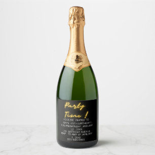Etiquetas Para Vinos Espumosos Cumpleaños divertidos