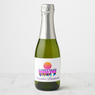 Etiquetas Para Vinos Espumosos Damas de noche Mini Fragmento de botella de vino