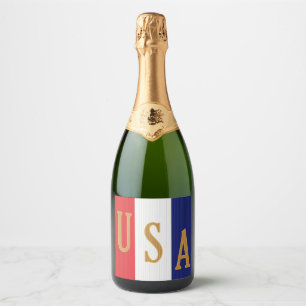 Etiquetas Para Vinos Espumosos Decoración de USA con Pinstripe