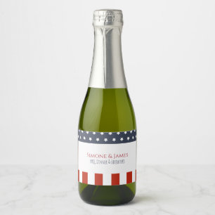 Etiquetas Para Vinos Espumosos Decoración para fiesta del 4 de julio con bandera