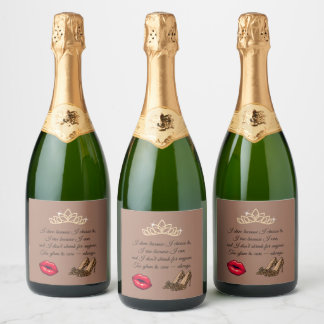 Etiquetas Para Vinos Espumosos Demasiado Glam para Preocuparse – Frase Chic