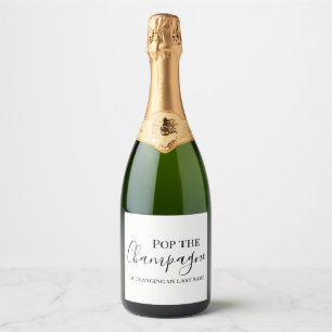 Etiquetas Para Vinos Espumosos Descorcha el Vino Espumoso Boda Fiesta Nupcial C