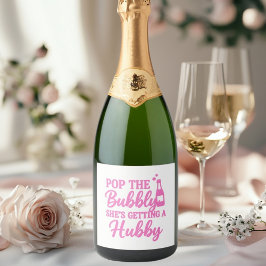 Etiquetas Para Vinos Espumosos Despedida de soltera rosa deshaz las burbujas