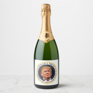 Etiquetas Para Vinos Espumosos Día de la inauguración del presidente Trump Souven