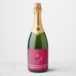 Etiquetas Para Vinos Espumosos Día de San Valentín Personalizado