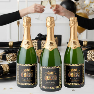 Etiquetas Para Vinos Espumosos Diosa divertida del cumpleaños número cincuenta co