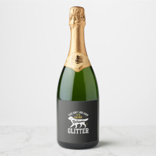 Etiquetas Para Vinos Espumosos Diseño de pelo de perro con purpurina de Golden Re