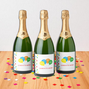 Etiquetas Para Vinos Espumosos Diversión al cumplir 1 año