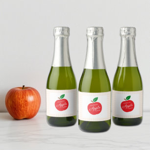 Etiquetas Para Vinos Espumosos Ducha de bebé de sidra de manzana con burbujas