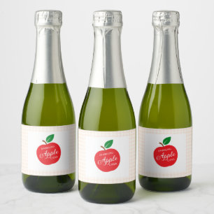 Etiquetas Para Vinos Espumosos Ducha de bebé de sidra de manzana con burbujas