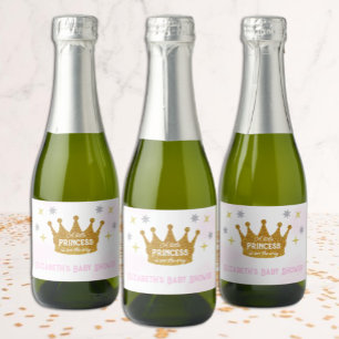Etiquetas Para Vinos Espumosos Ducha de Bebé Princesita