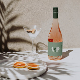 Etiquetas Para Vinos Espumosos Ducha de las parejas de tipografía verde y blanca 