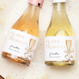 Etiquetas Para Vinos Espumosos Ducha de las perlas y del prosecco