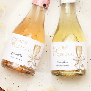 Etiquetas Para Vinos Espumosos Ducha de las perlas y del prosecco