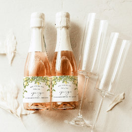 Etiquetas Para Vinos Espumosos Ducha mediterránea de novia Lemon Sorrento amarill