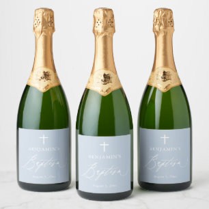 Etiquetas Para Vinos Espumosos Duste Blue Cross Baptism Sparkling Wine Botsul Lab