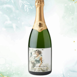 Etiquetas Para Vinos Espumosos Dusty Blue Eucalyptus Greeney Boda