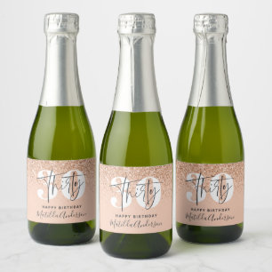 Etiquetas Para Vinos Espumosos El purpurina Girly destelló la moderna champa de