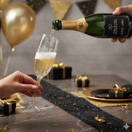 Etiquetas Para Vinos Espumosos Elegant Art Deco 50 and Fabulous Birthday 