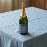 Elegante ampersand minimalista azul para Boda 