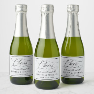 Etiquetas Para Vinos Espumosos Elegante Boda De Guión Sparkling Wine Toast