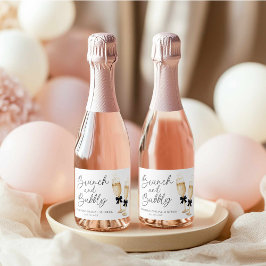 Etiquetas Para Vinos Espumosos Elegante Brunch y ducha Bubbly Bridal