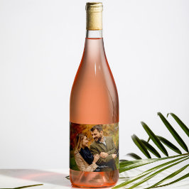 Etiquetas Para Vinos Espumosos Elegante color de agua otoñal bienvenida