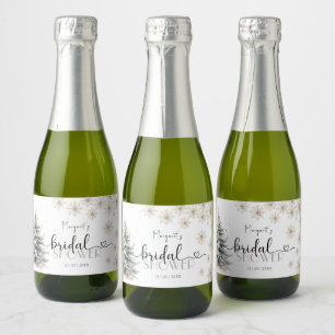 Etiquetas Para Vinos Espumosos Elegante Despedida de Soltera de Invierno