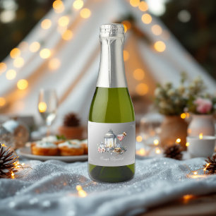 Etiquetas Para Vinos Espumosos Elegante Novia de Campamento Fin de semana de Desp