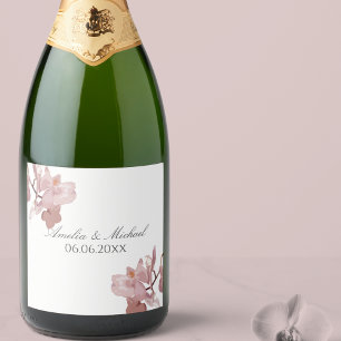 Etiquetas Para Vinos Espumosos Elegante orquídea