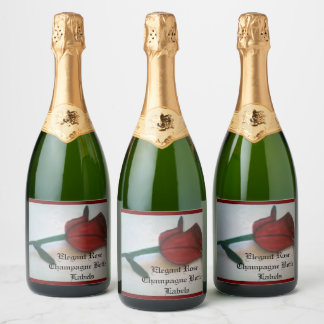 Etiquetas Para Vinos Espumosos Elegante Rosa Sparkling Wine Bottle Sets