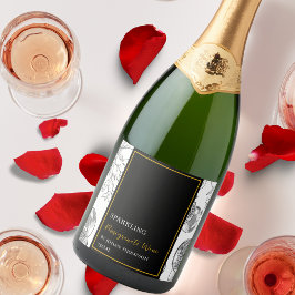 Etiquetas Para Vinos Espumosos Elegante Sello de Vino Pomegranado con esparcido d