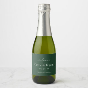 Etiquetas Para Vinos Espumosos Elegante y moderno regalo de bienvenida de Boda ve