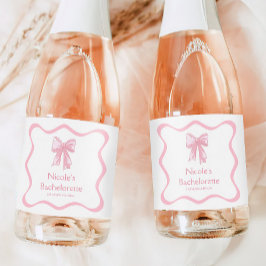 Etiquetas Para Vinos Espumosos Ella está atando el Knot Bachelorette Champagne