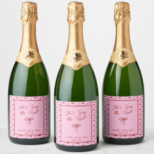 Etiquetas Para Vinos Espumosos Ella está atando la ducha de cerezas de Knot