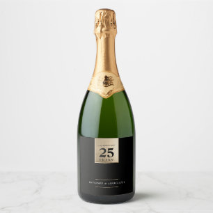 Etiquetas Para Vinos Espumosos EMPRESA ANIVERSARIO negocio oro blanco negro