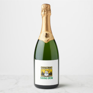 Etiquetas Para Vinos Espumosos Equipo de repostería de Navidad Diseño de muñeco d