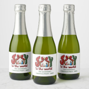 Etiquetas Para Vinos Espumosos Escena personalizada del pesebre de Navidad alegre
